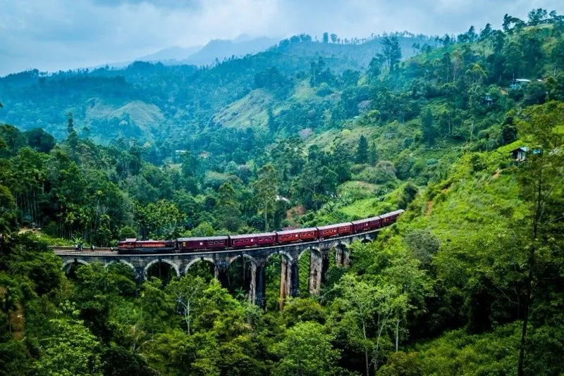 Tempio buddista in Sri Lanka - architettura sacra tra vegetazione tropicale
